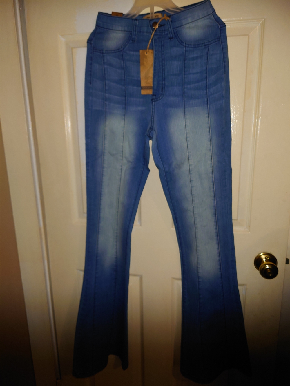 Aphrodite Light Blue Flared Wide Leg Jeans